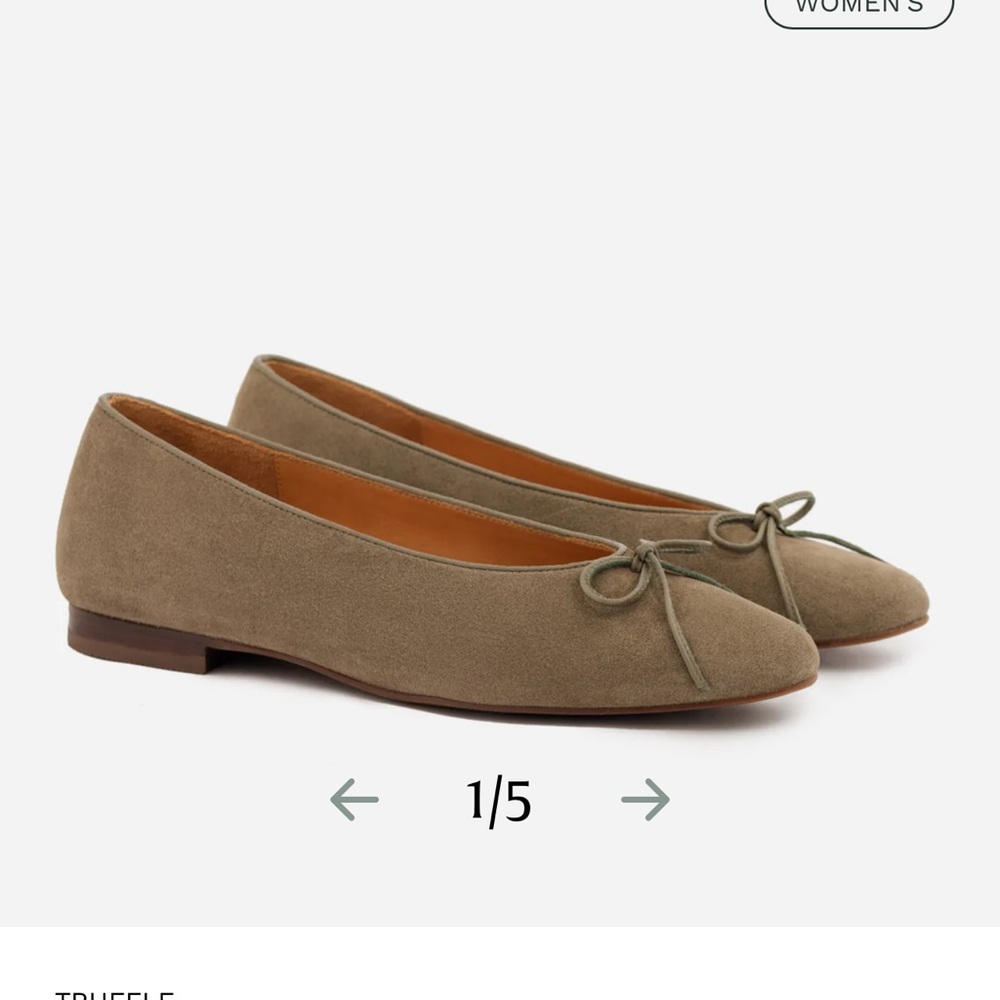 Beckett Simonon Olive Suede Bow Toe Flats